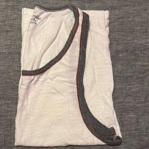 Abercrombie & Fitch White Tank Top with Gray and Red Trim